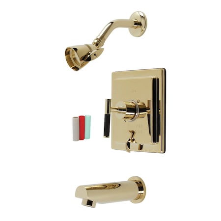 Kingston Brass KB86520CKL Single-Handle Tub and Shower Faucet, Polished Brass KB86520CKL